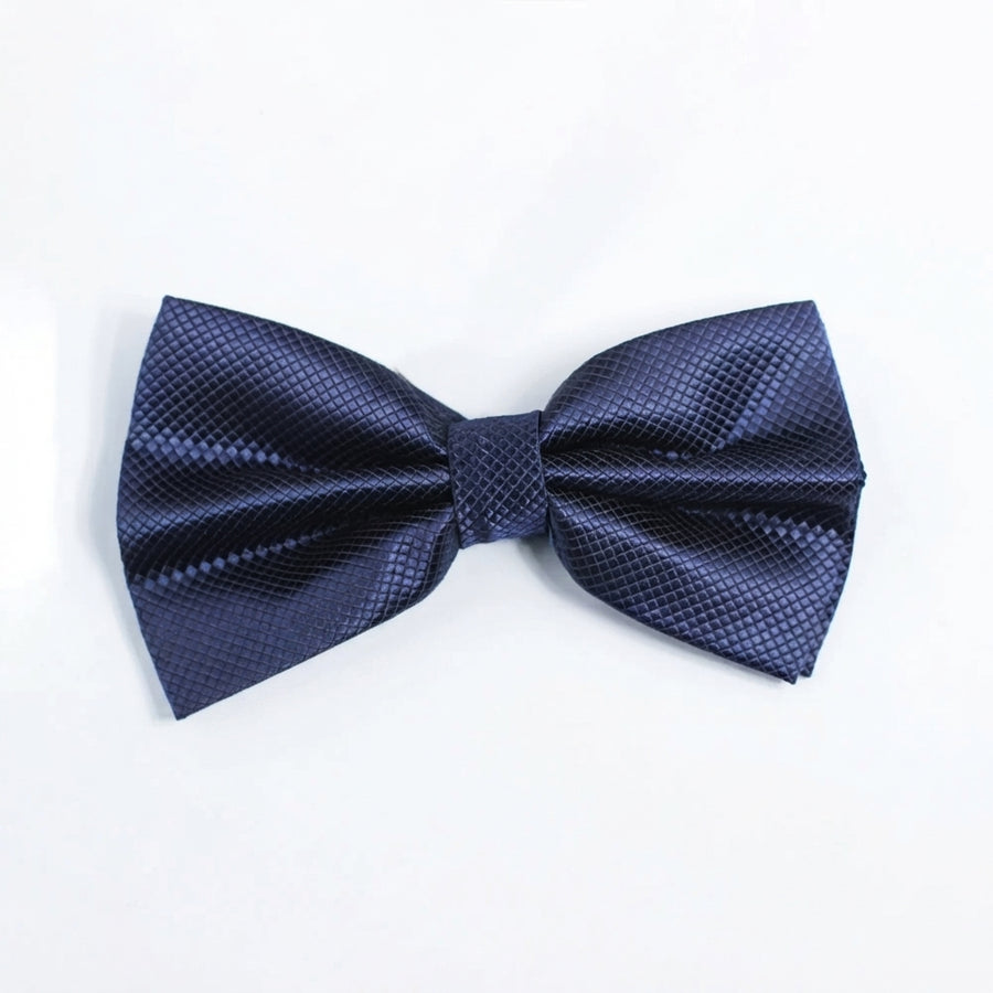 Midnight Blue Textured Pre-Tied Bow Tie