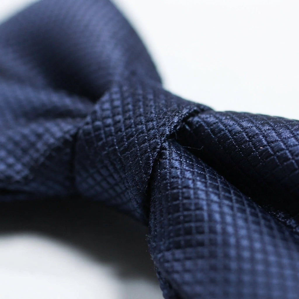 Midnight Blue Textured Pre-Tied Bow Tie